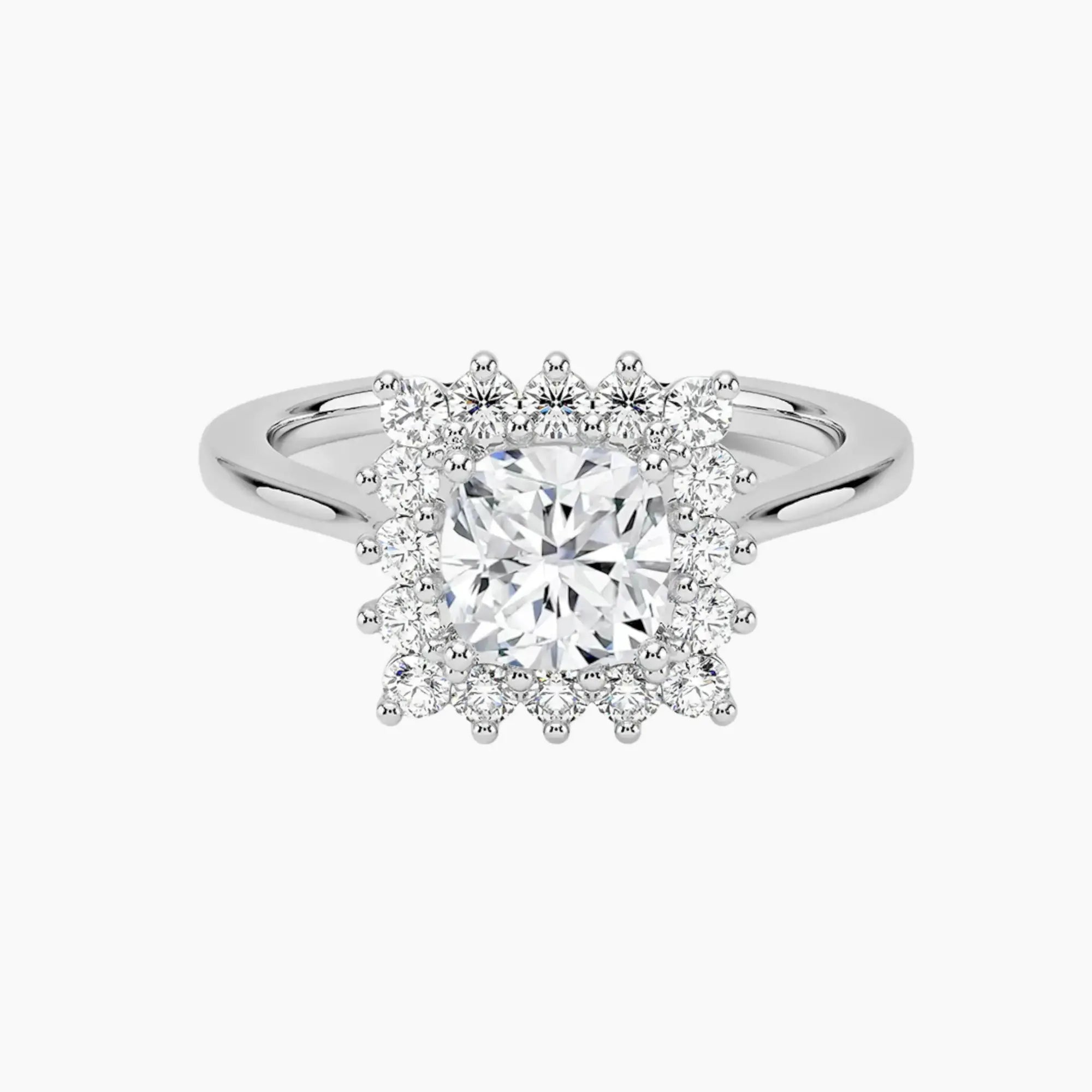 Soraya Cushion Designer 1.5 Carat Lab Grown Diamond Engagement Ring in 18K Rose Gold