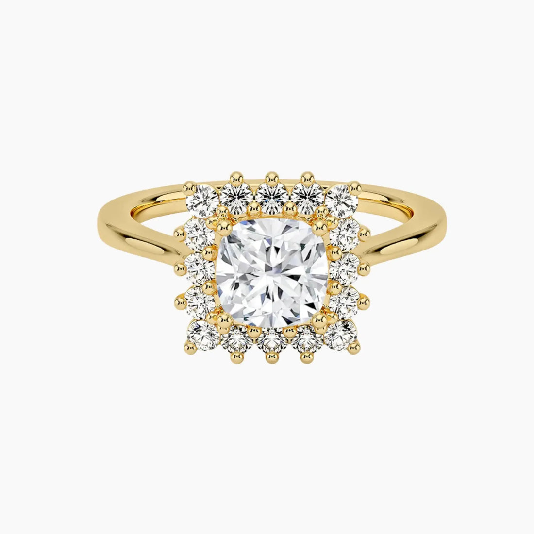 Soraya Cushion Designer 2.5 Carat Lab Grown Diamond Engagement Ring in 14K Rose Gold