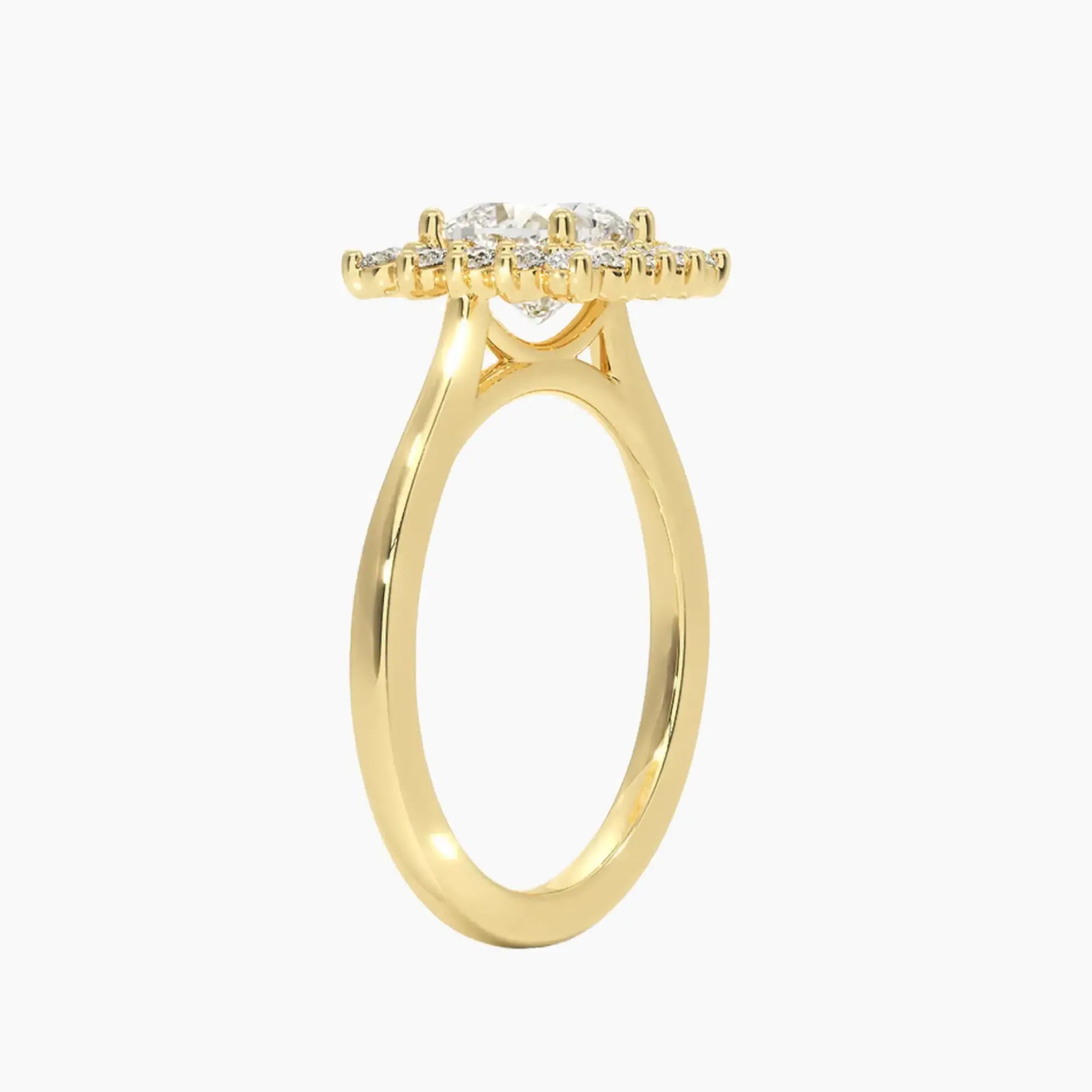 Soraya Cushion Designer 2.5 Carat Lab Grown Diamond Engagement Ring in 14K White Gold