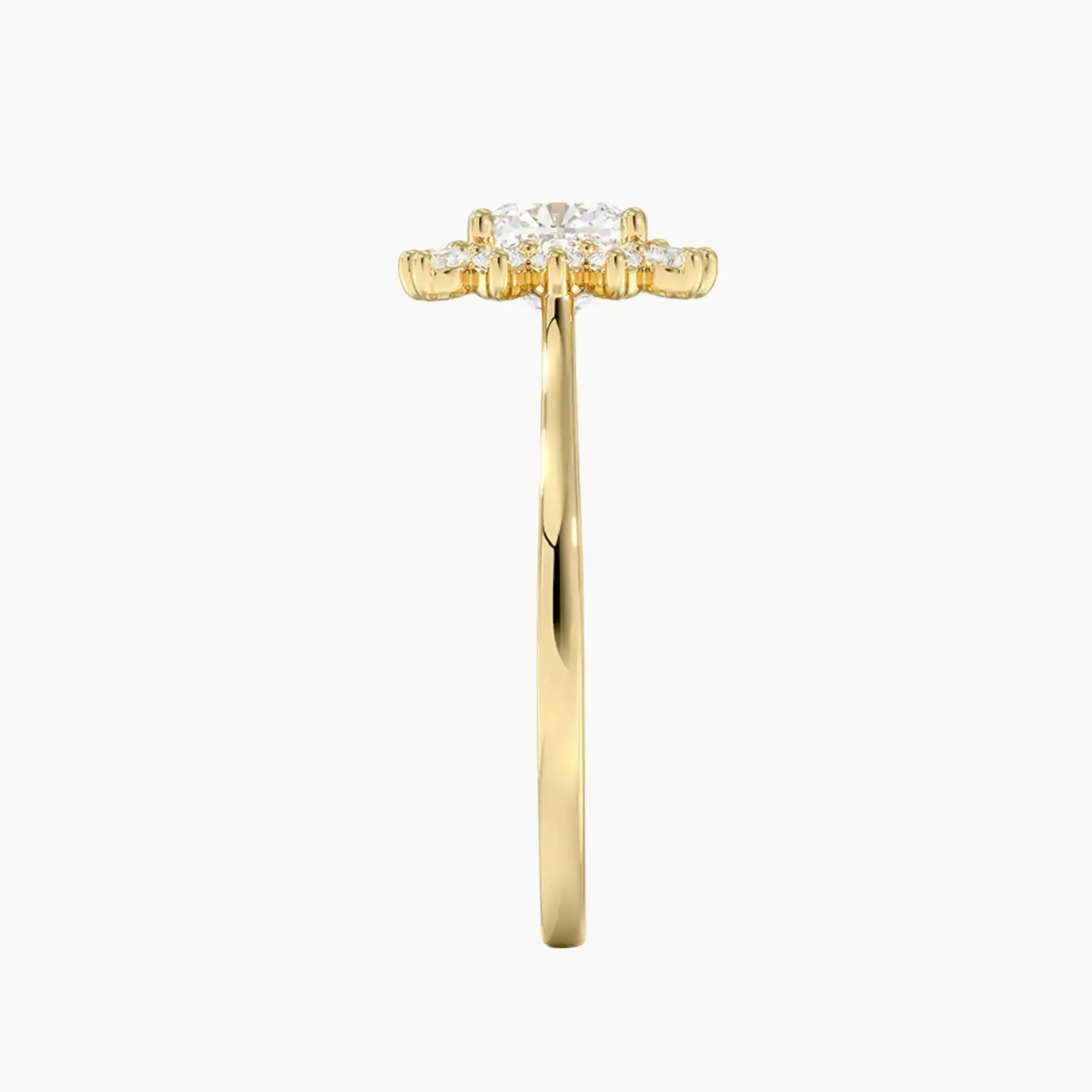 Soraya Cushion Designer 1.5 Carat Lab Grown Diamond Engagement Ring in 18K Yellow Gold