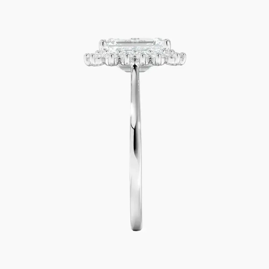 Soraya Emerald Designer 2.5 Carat Lab Grown Diamond Engagement Ring in 14K Rose Gold