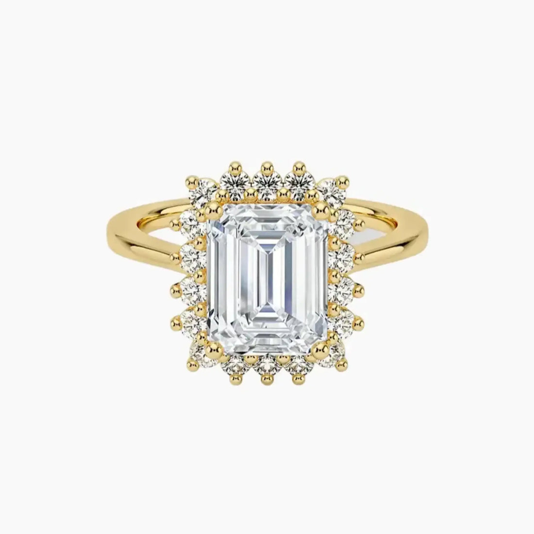 Soraya Emerald Designer Diamond Ring Setting in 18K Rose Gold