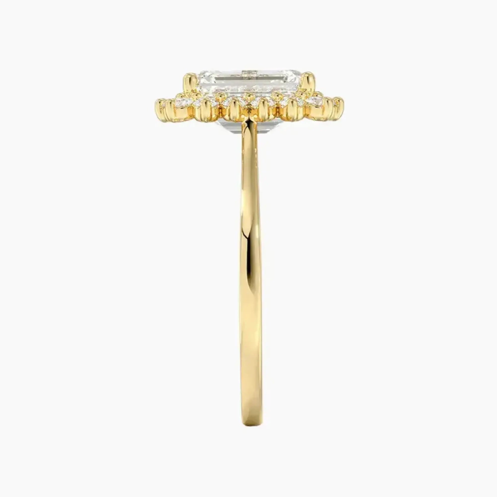 Soraya Emerald Designer 1.5 Carat Lab Grown Diamond Engagement Ring in 18K Rose Gold