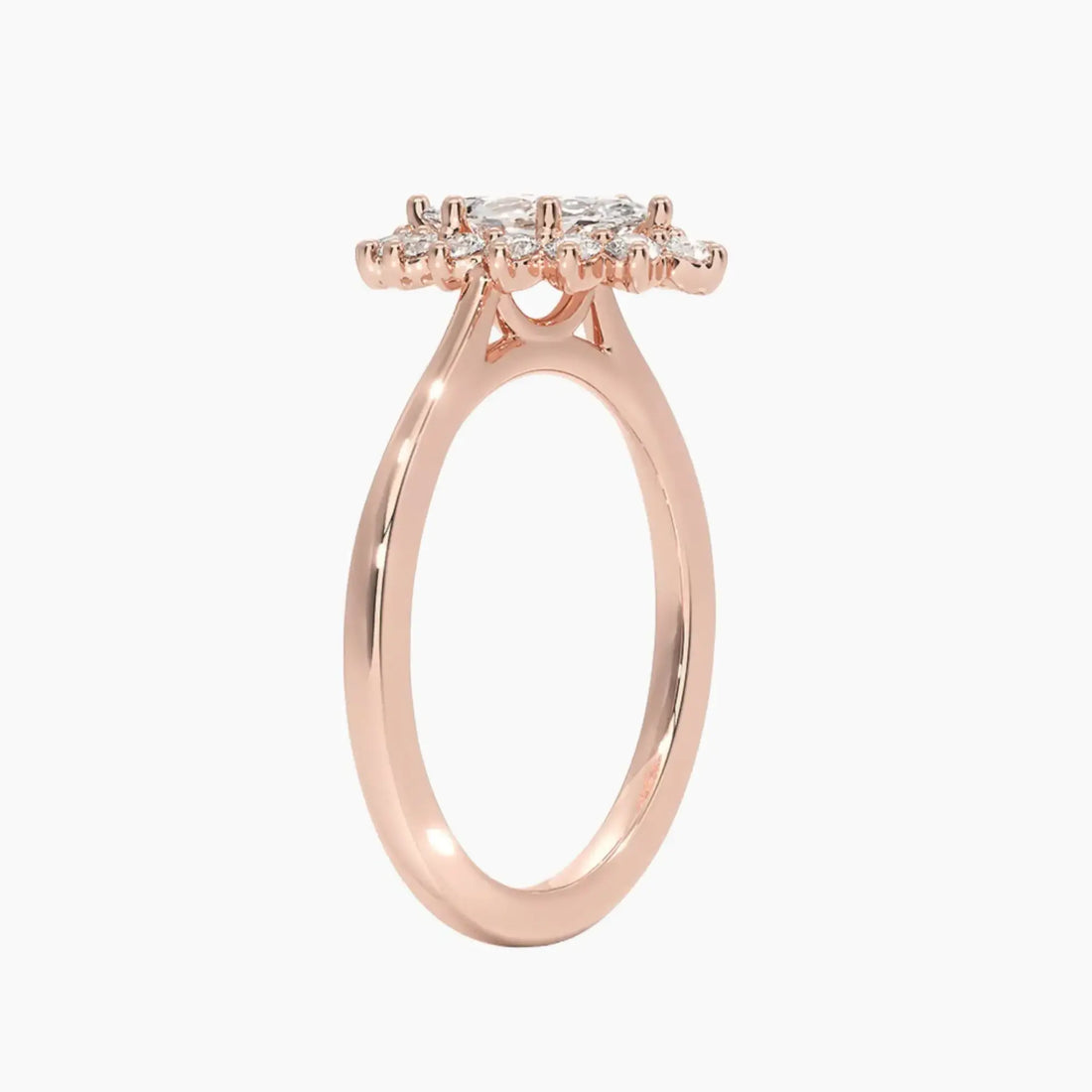 Soraya Marquise Designer Diamond Ring Setting in 14K White Gold