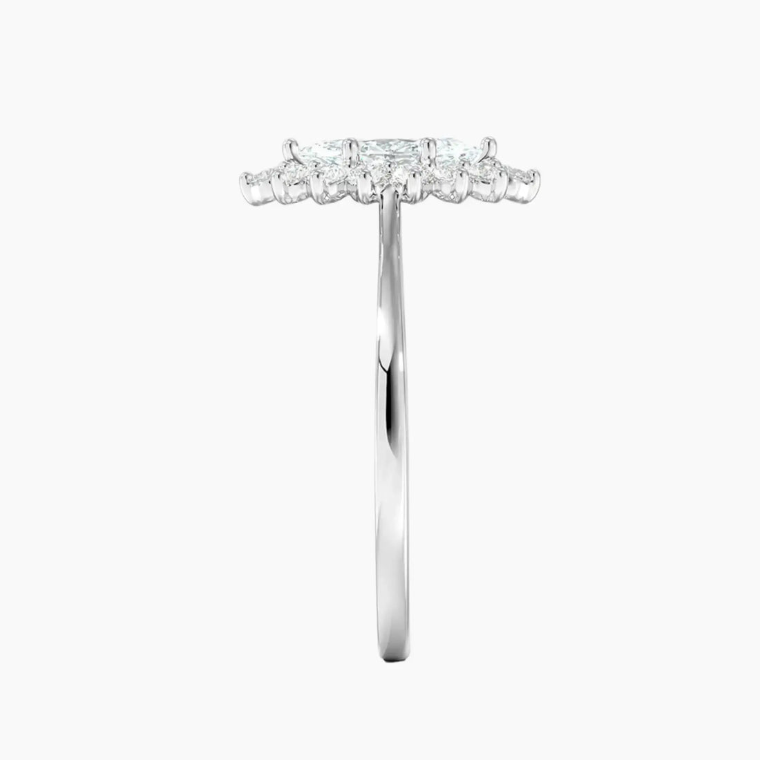 Soraya Marquise Designer 1.5 Carat Lab Grown Diamond Engagement Ring in 18K White Gold