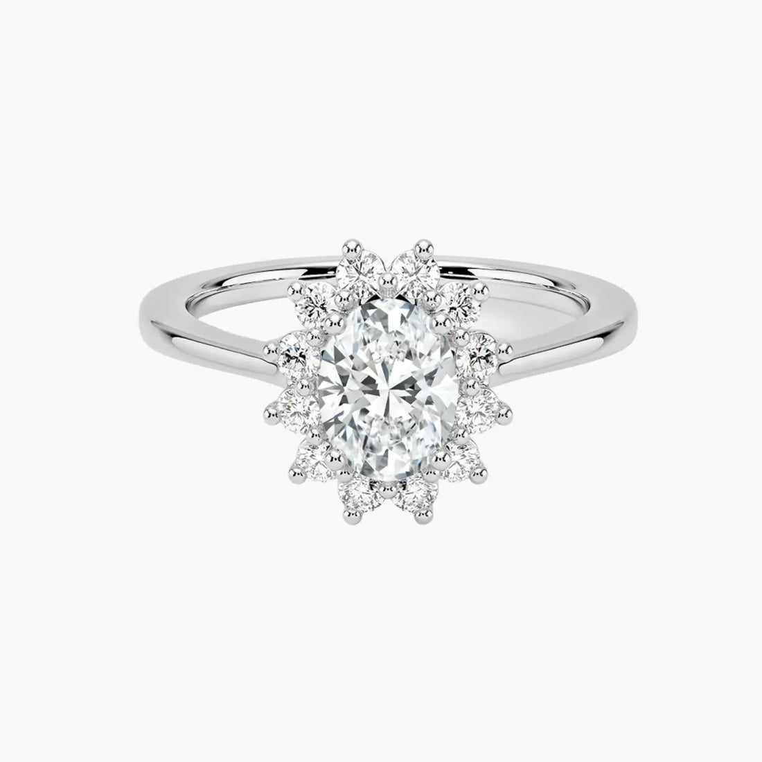 Soraya Oval Designer 2 Carat Lab Grown Diamond Engagement Ring in 14K Rose Gold