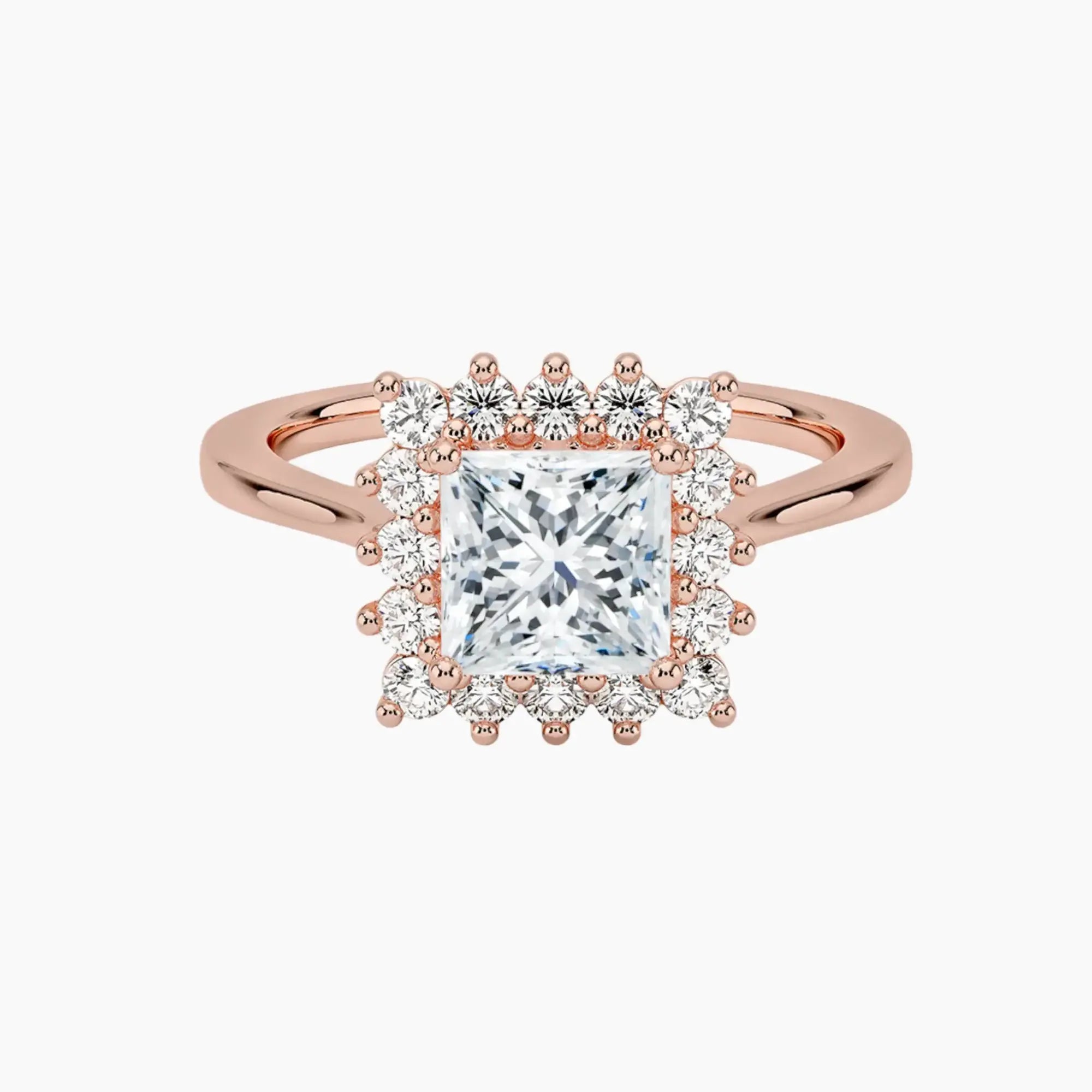 Soraya Princess Designer 2 Carat Lab Grown Diamond Engagement Ring in 18K White Gold
