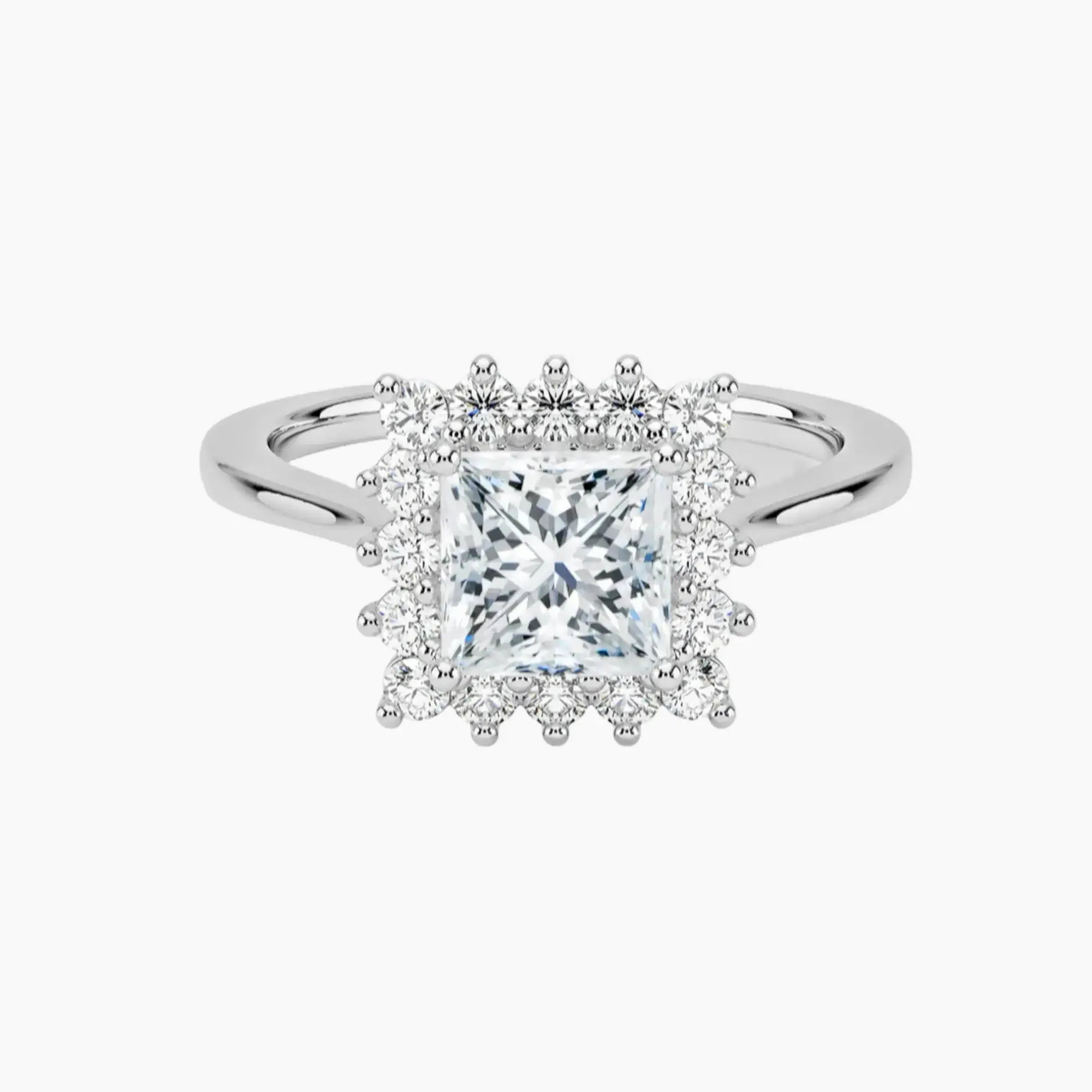Soraya Princess Designer 2 Carat Lab Grown Diamond Engagement Ring in 14K Rose Gold