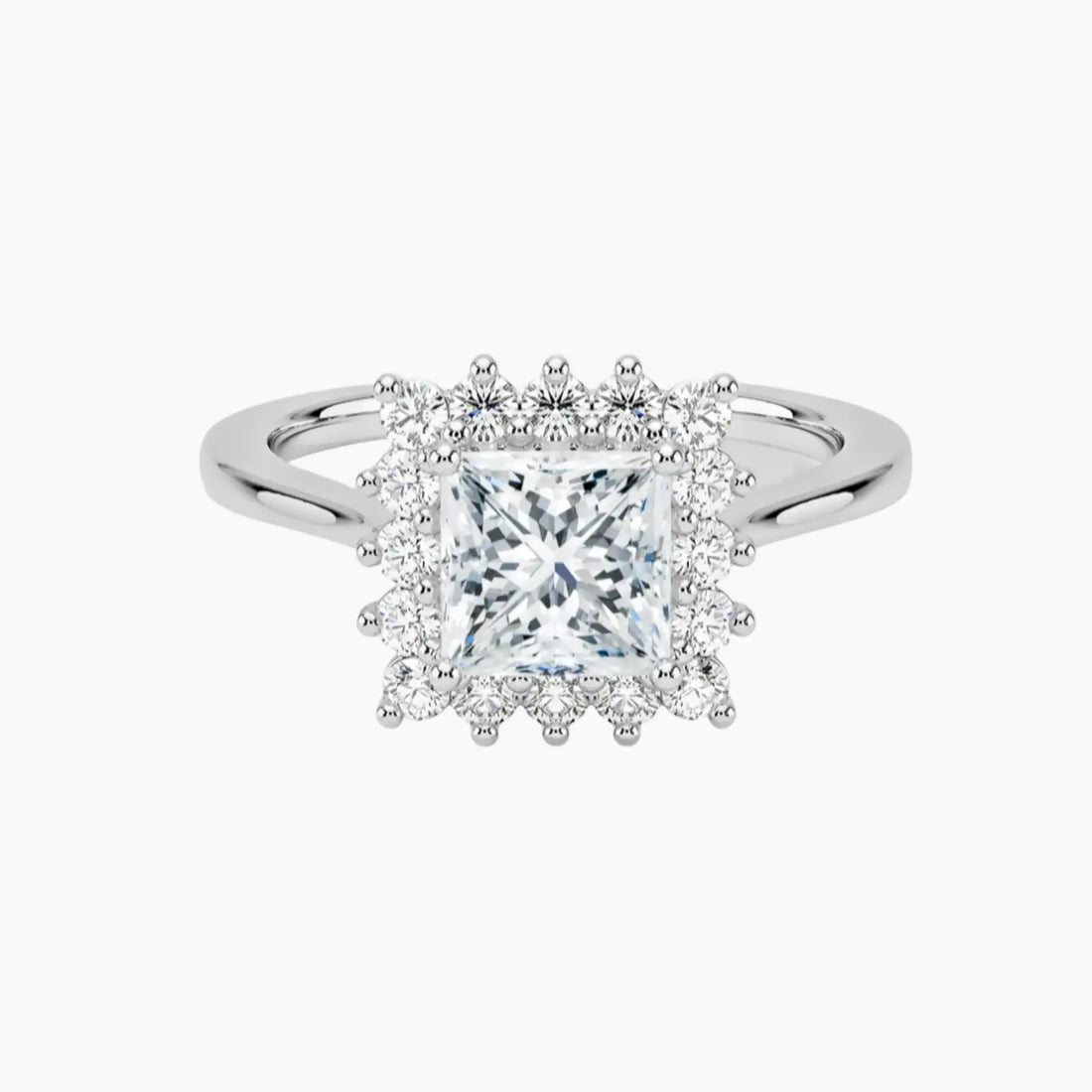 Soraya Princess Designer 2.5 Carat Lab Grown Diamond Engagement Ring in 18K Yellow Gold