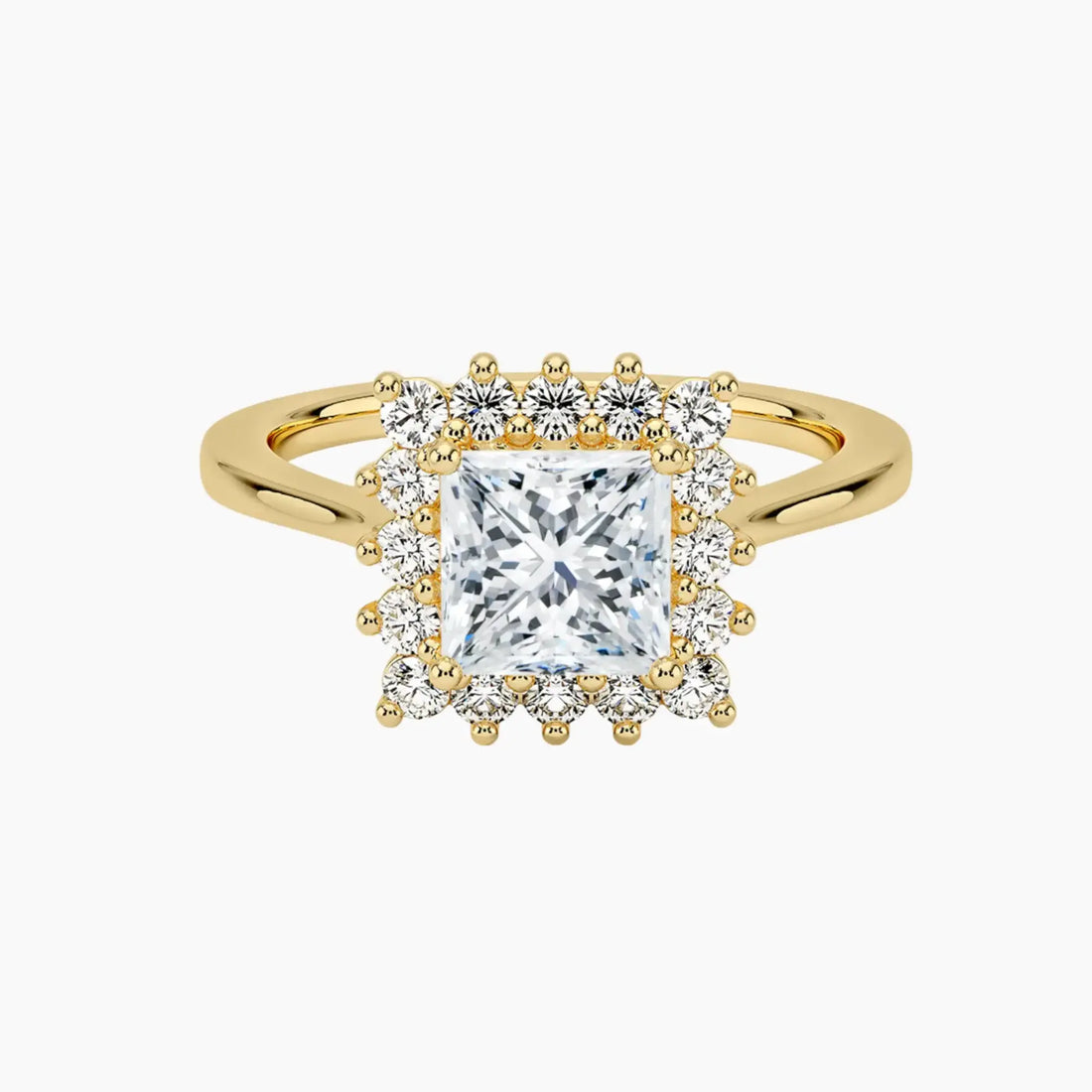Soraya Princess Designer 2 Carat Lab Grown Diamond Engagement Ring in 18K White Gold
