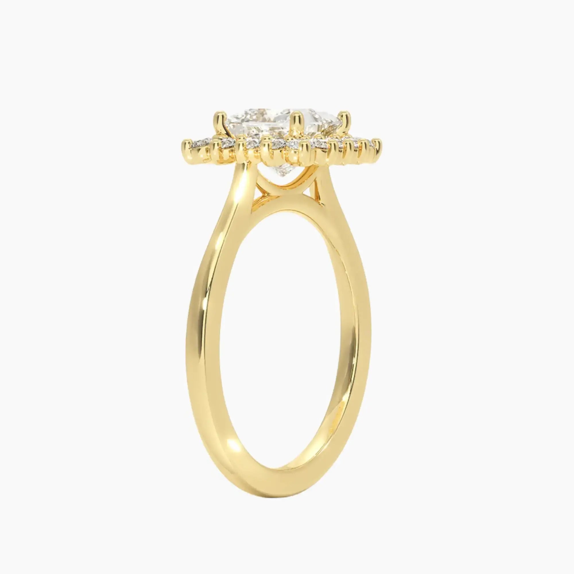 Soraya Princess Designer 2.5 Carat Lab Grown Diamond Engagement Ring in 18K Rose Gold