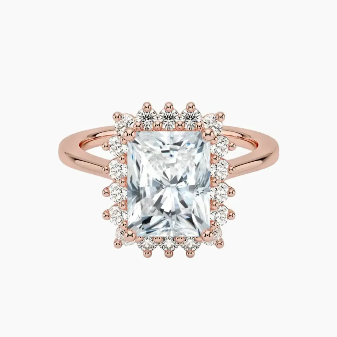Soraya Radiant Designer Diamond Ring Setting in 18K Yellow Gold
