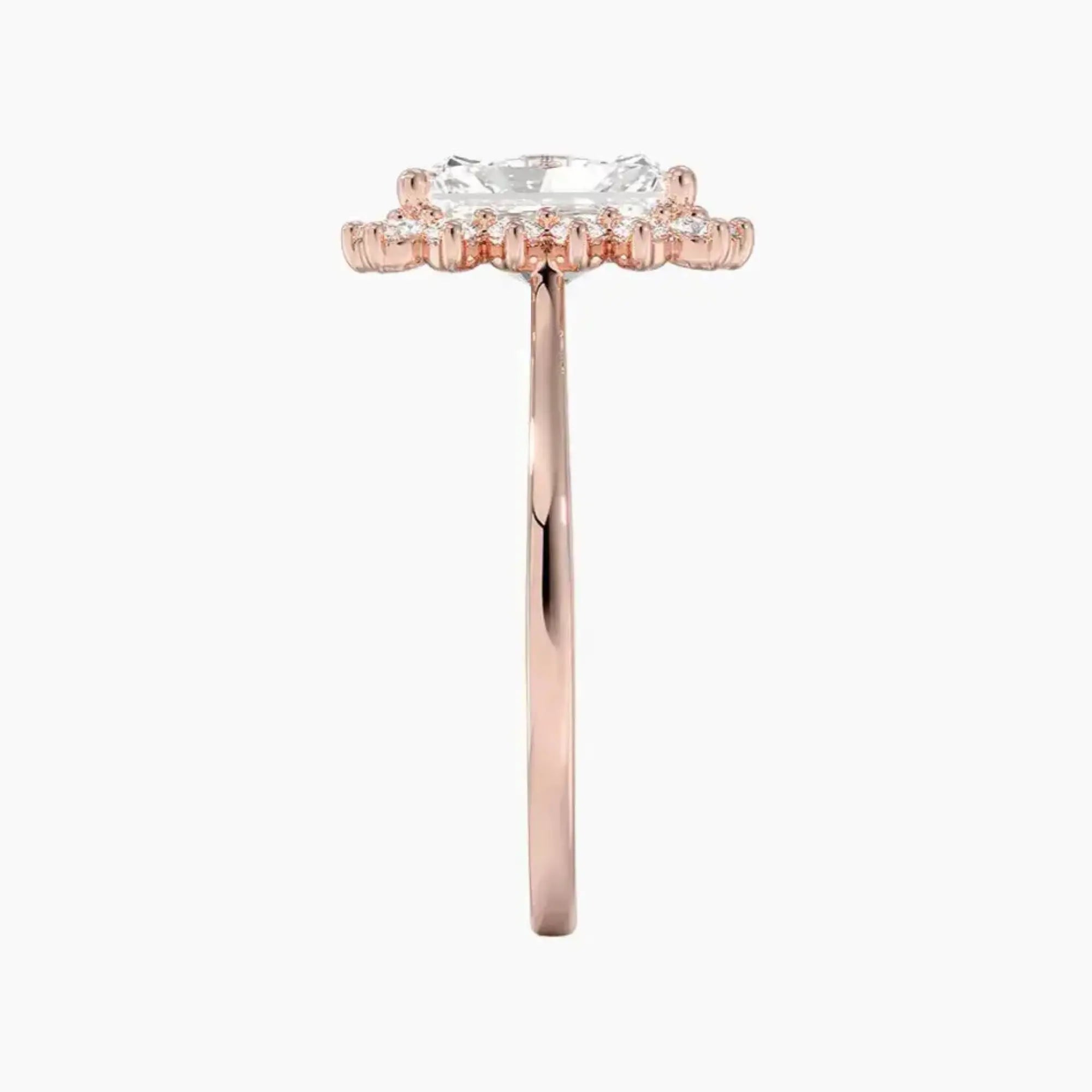 Soraya Radiant Designer 2 Carat Lab Grown Diamond Engagement Ring in 18K Rose Gold