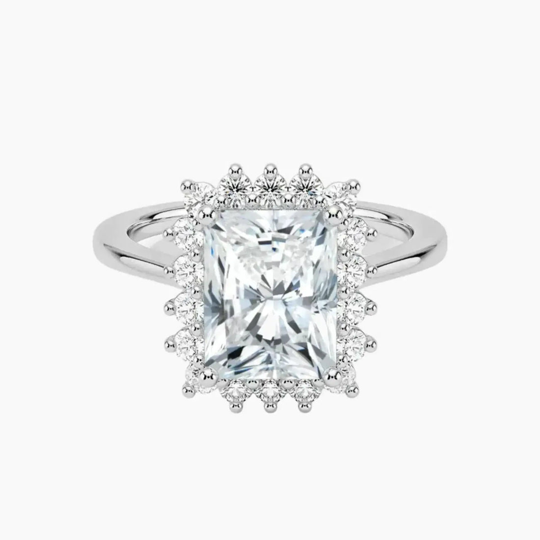 Soraya Radiant Designer 3 Carat Lab Grown Diamond Engagement Ring in 14K Rose Gold