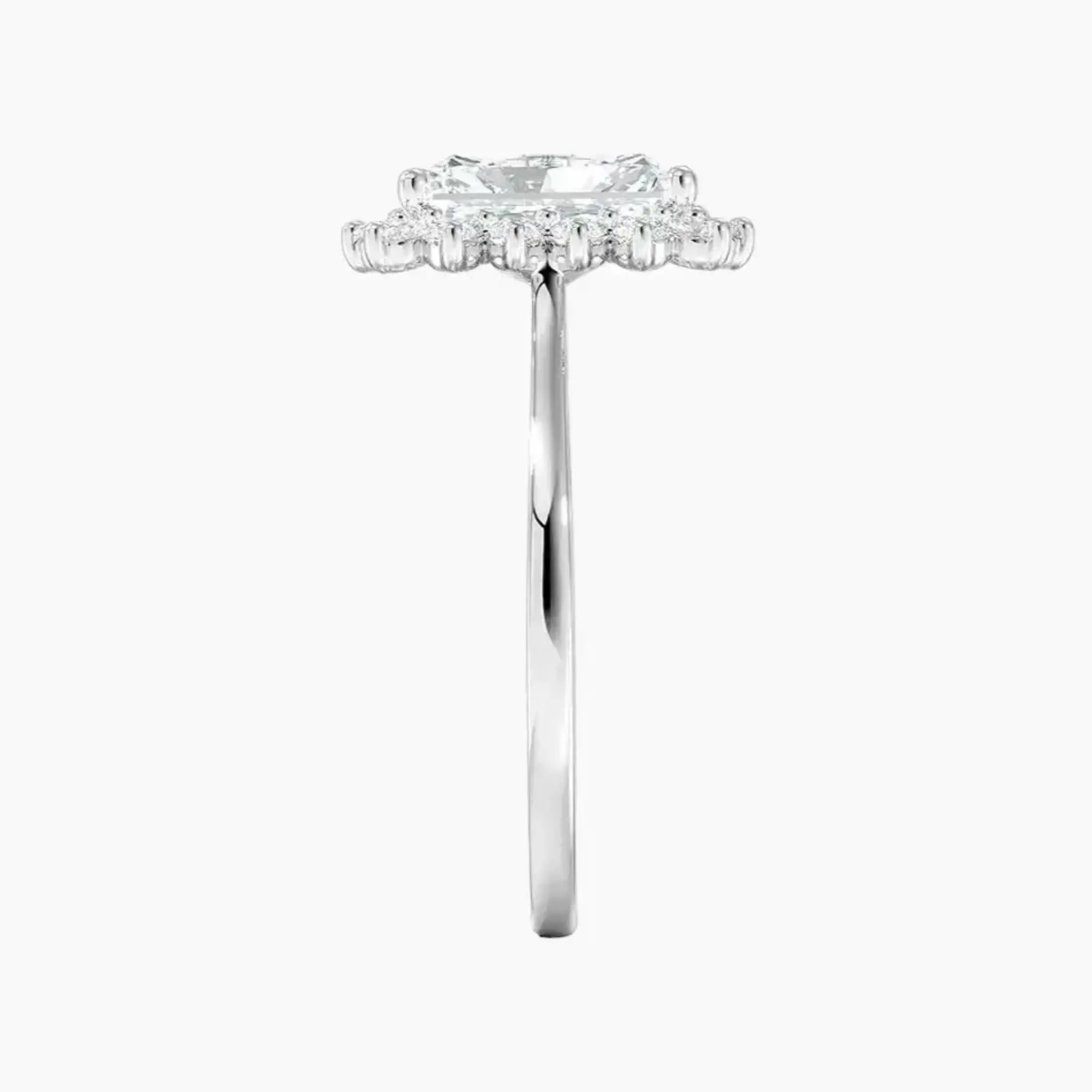 Soraya Radiant Designer 3 Carat Lab Grown Diamond Engagement Ring in 18K Rose Gold