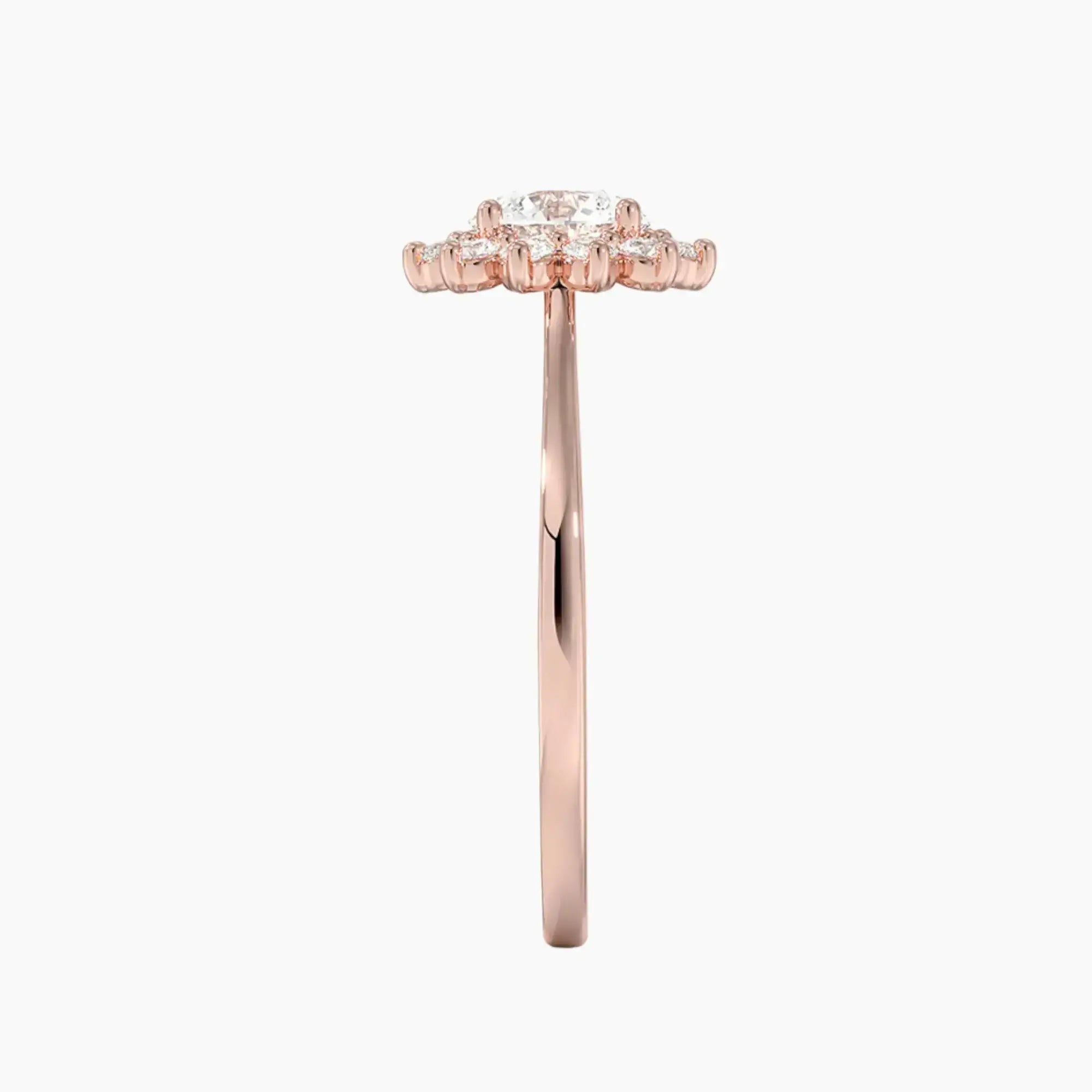 Soraya Round Designer 2 Carat Lab Grown Diamond Engagement Ring in 18K Yellow Gold