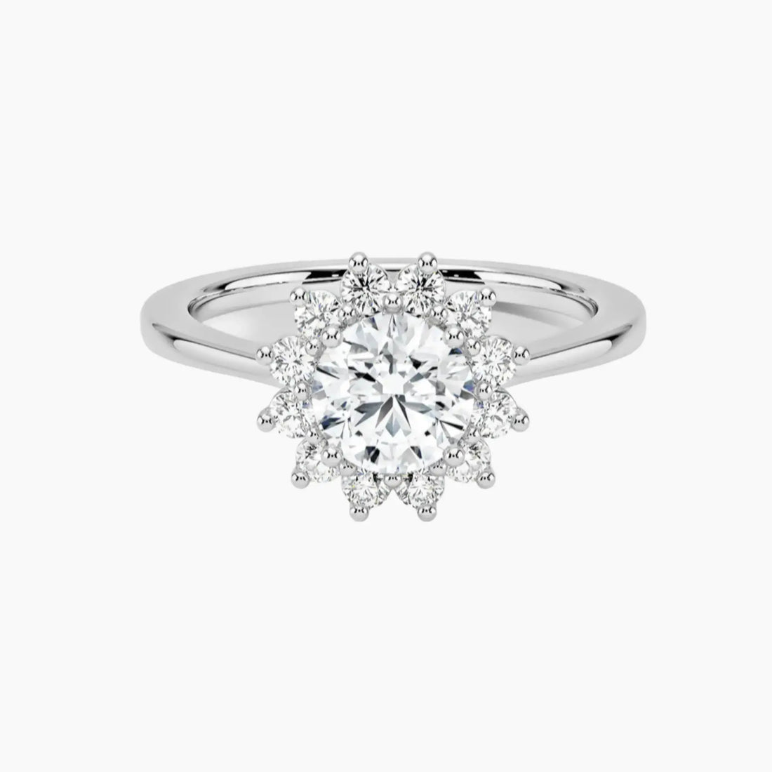 Soraya Round Designer 3 Carat Lab Grown Diamond Engagement Ring in 18K Rose Gold