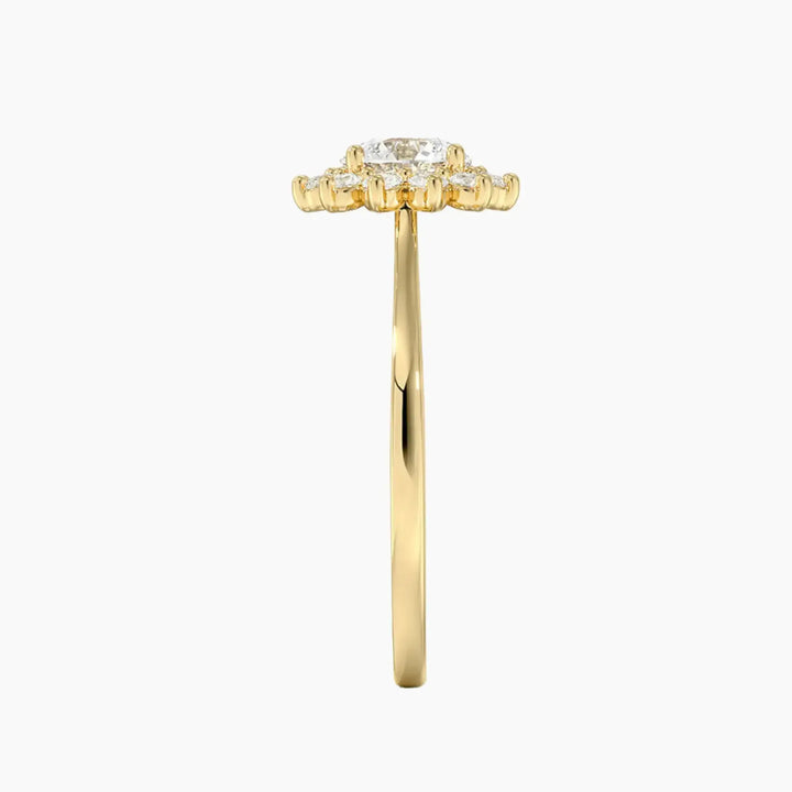 Soraya Round Designer 3 Carat Lab Grown Diamond Engagement Ring in 18K Rose Gold