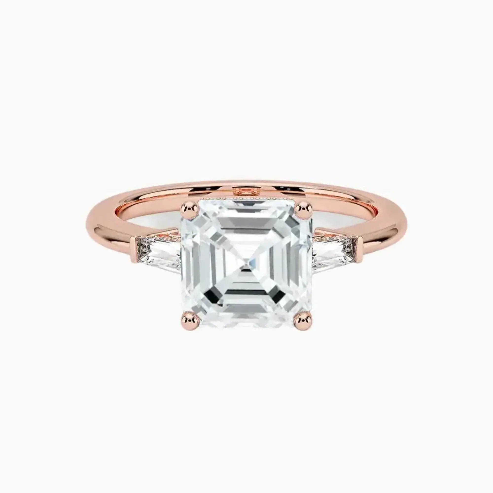 Nyx Asscher Hidden Halo 1.5 Carat Lab Grown Diamond Engagement Ring in 14K White Gold