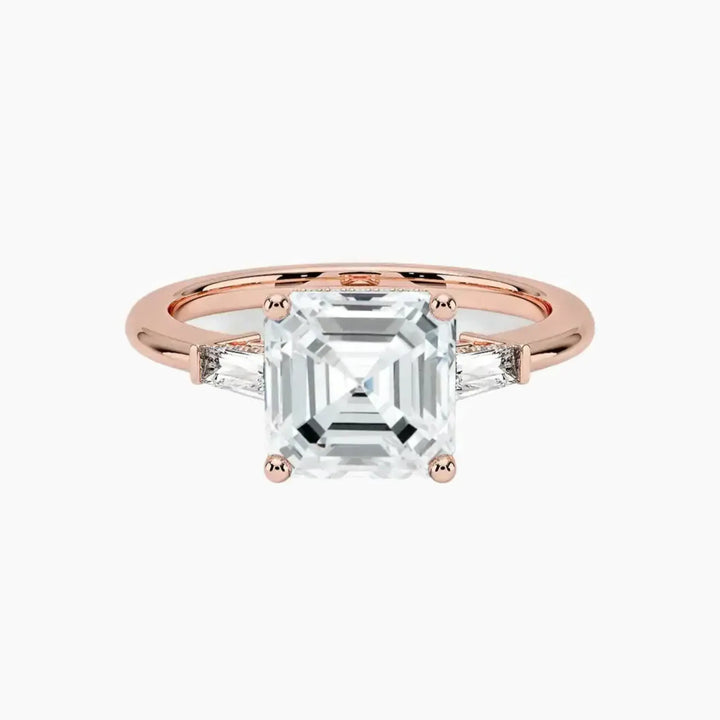 Nyx Asscher Hidden Halo 1.5 Carat Lab Grown Diamond Engagement Ring in 14K Rose Gold