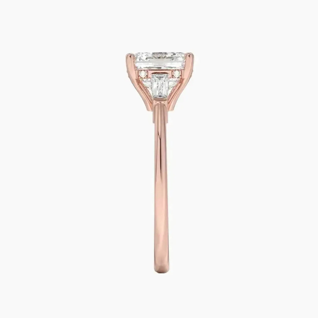 Nyx Asscher Hidden Halo Diamond Ring Setting in 18K White Gold