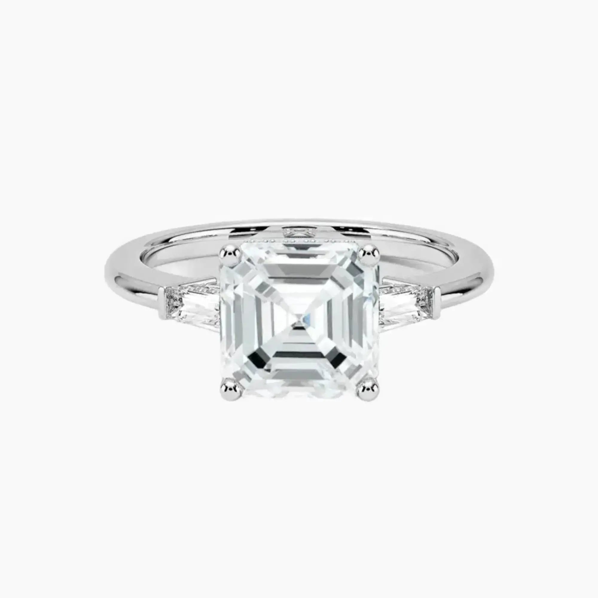 Nyx Asscher Hidden Halo 1.5 Carat Lab Grown Diamond Engagement Ring in 14K Rose Gold
