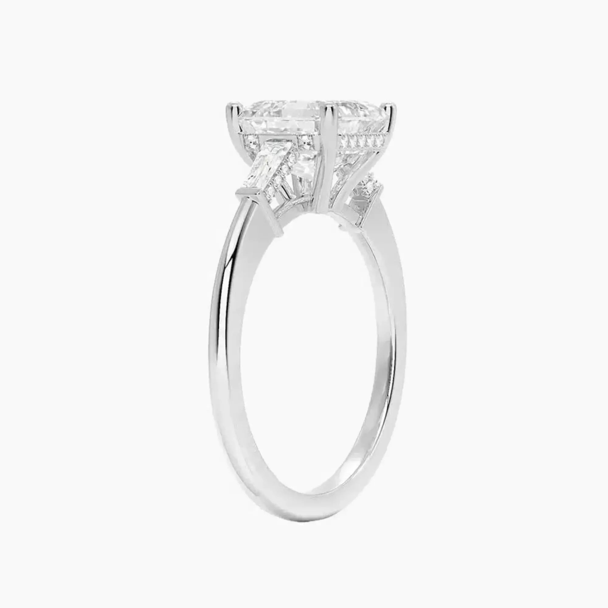 Nyx Asscher Hidden Halo 1.5 Carat Lab Grown Diamond Engagement Ring in 14K White Gold