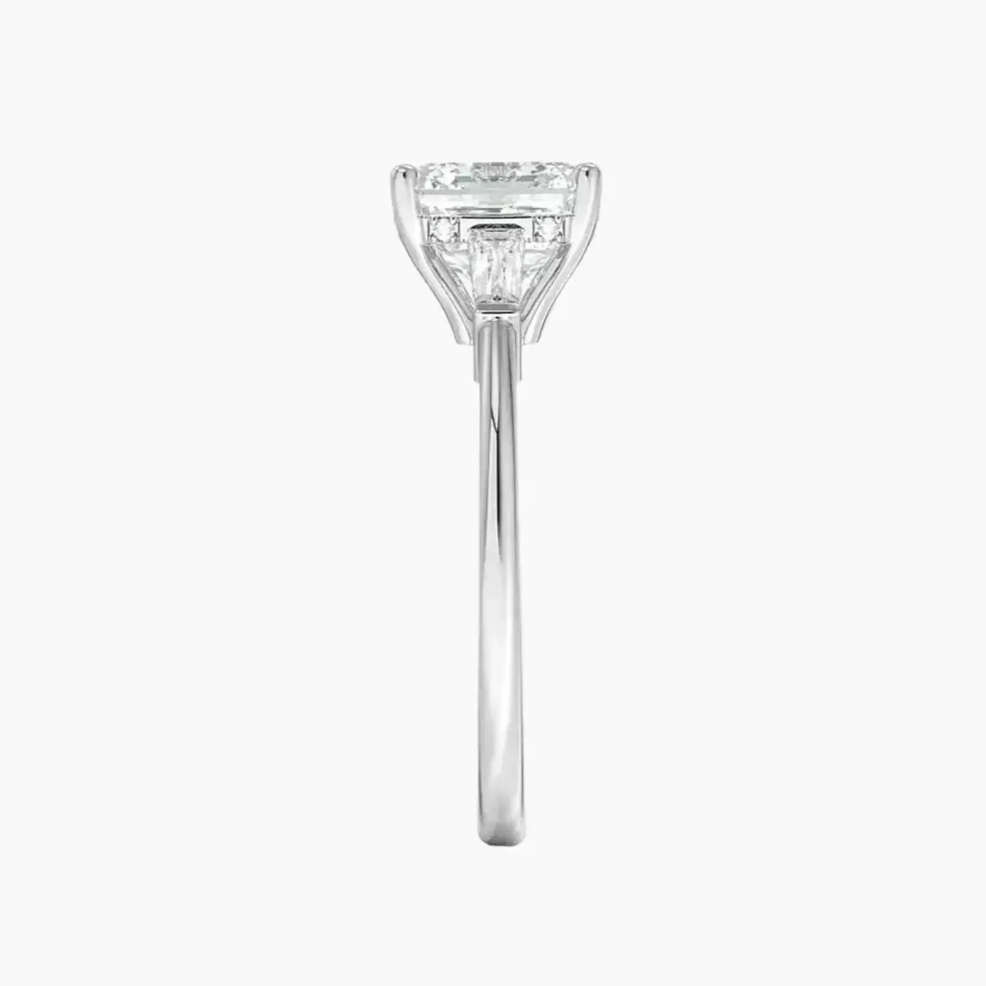 Nyx Asscher Hidden Halo Diamond Ring Setting in 18K White Gold