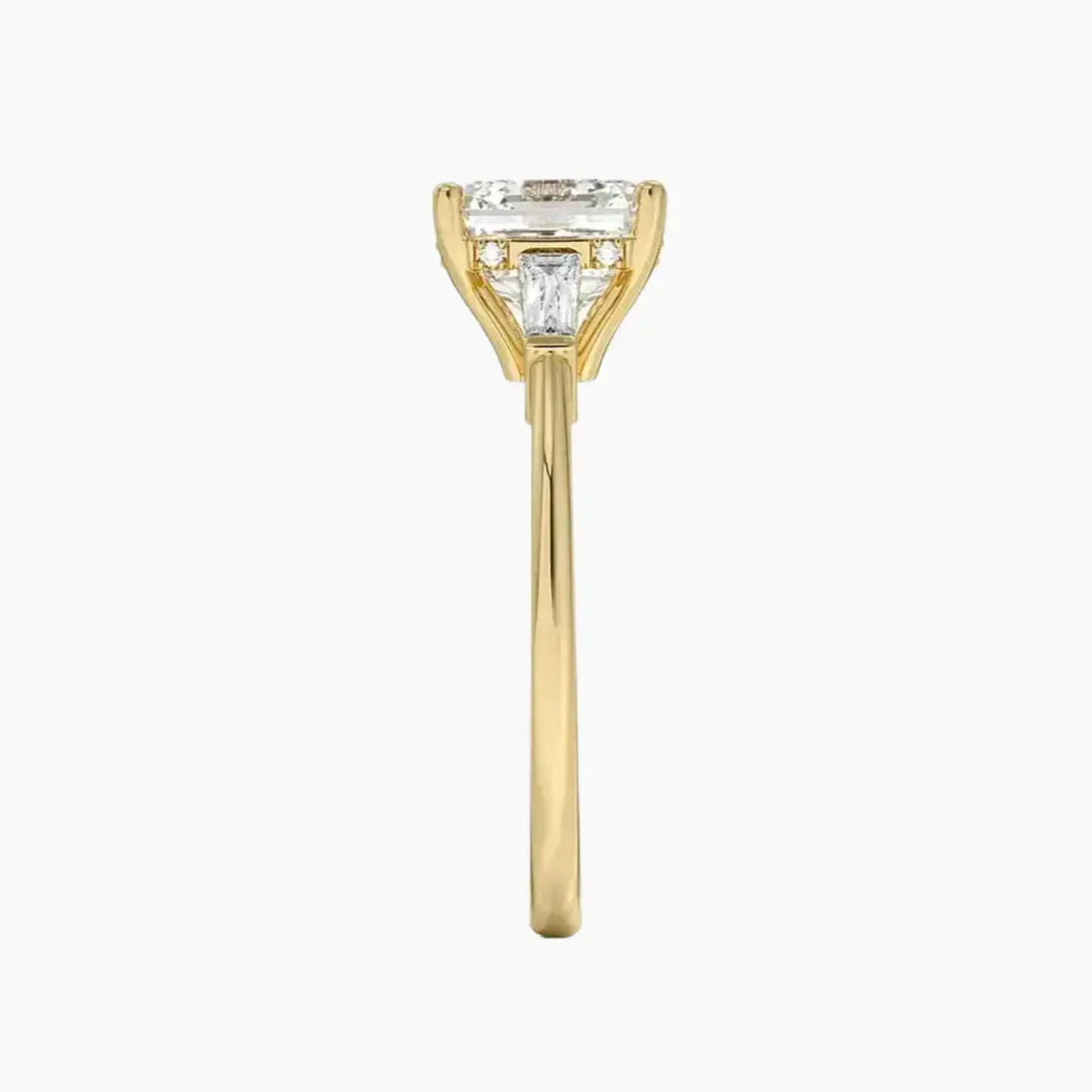 Nyx Asscher Hidden Halo 1 Carat Lab Grown Diamond Engagement Ring in 14K Yellow Gold