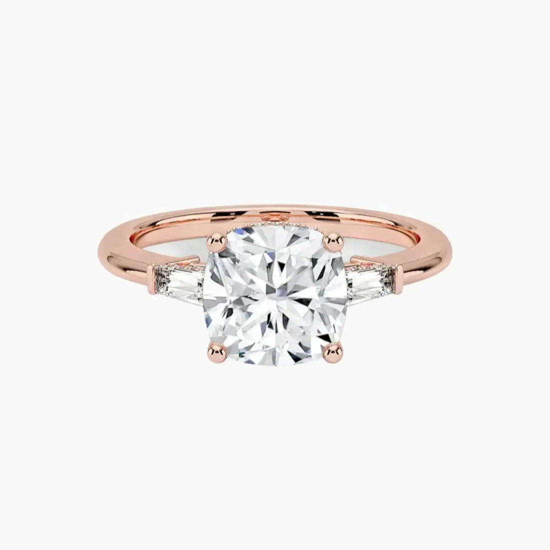 Nyx Cushion Hidden Halo 1.5 Carat Lab Grown Diamond Engagement Ring in 18K White Gold