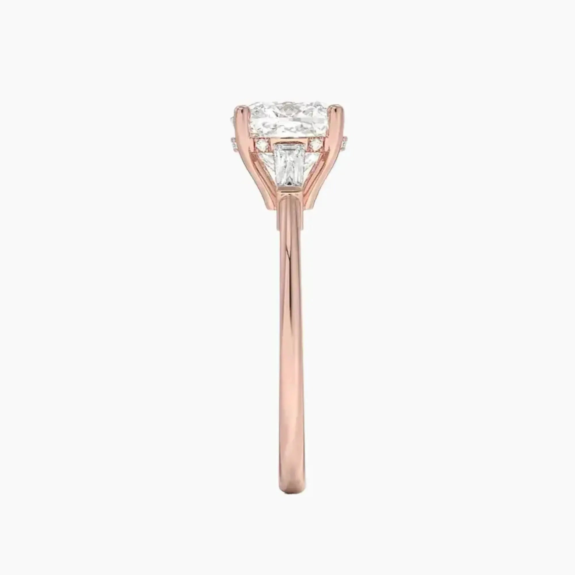 Nyx Cushion Hidden Halo 2 Carat Lab Grown Diamond Engagement Ring in 14K White Gold