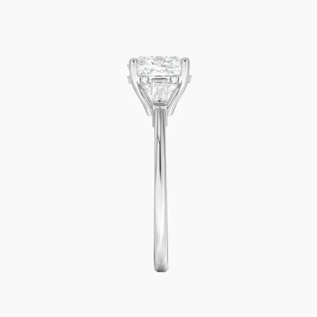 Nyx Cushion Hidden Halo 2.5 Carat Lab Grown Diamond Engagement Ring in 14K White Gold