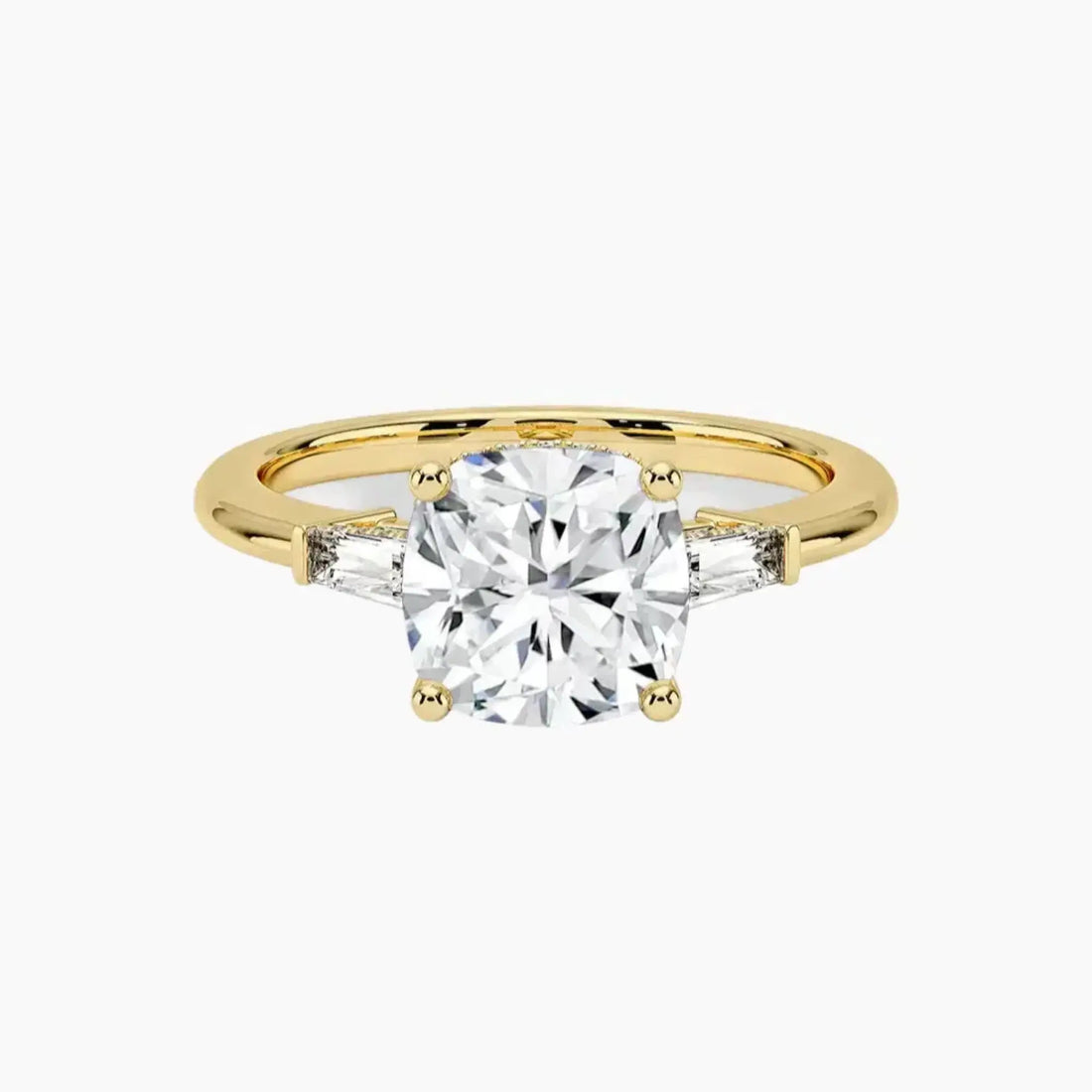 Nyx Cushion Hidden Halo 1.5 Carat Lab Grown Diamond Engagement Ring in 14K White Gold