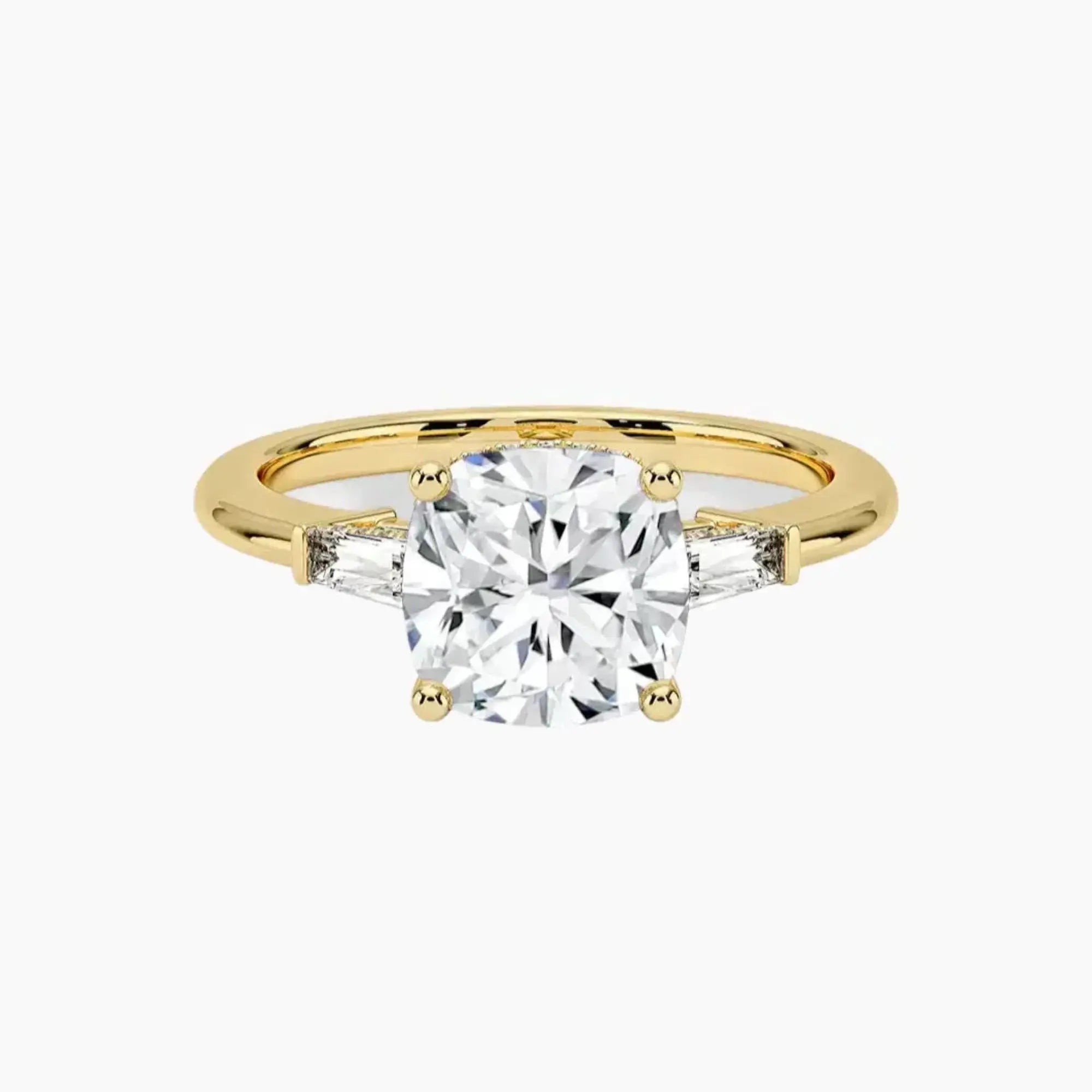 Nyx Cushion Hidden Halo 2.5 Carat Lab Grown Diamond Engagement Ring in 14K Rose Gold