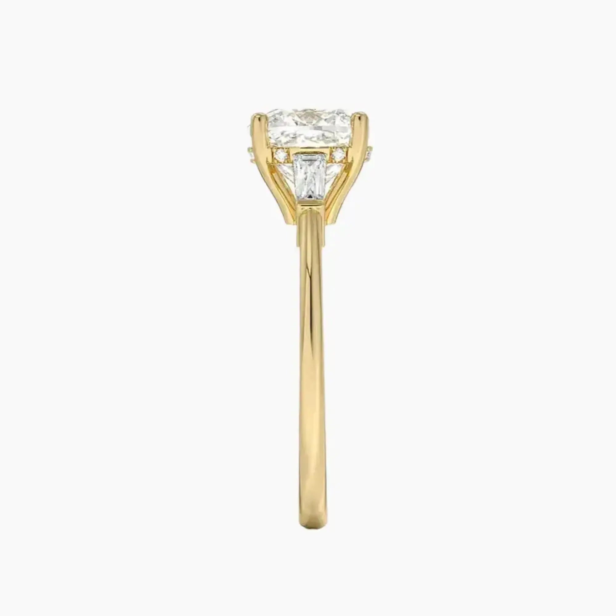 Nyx Cushion Hidden Halo 1.5 Carat Lab Grown Diamond Engagement Ring in 18K White Gold