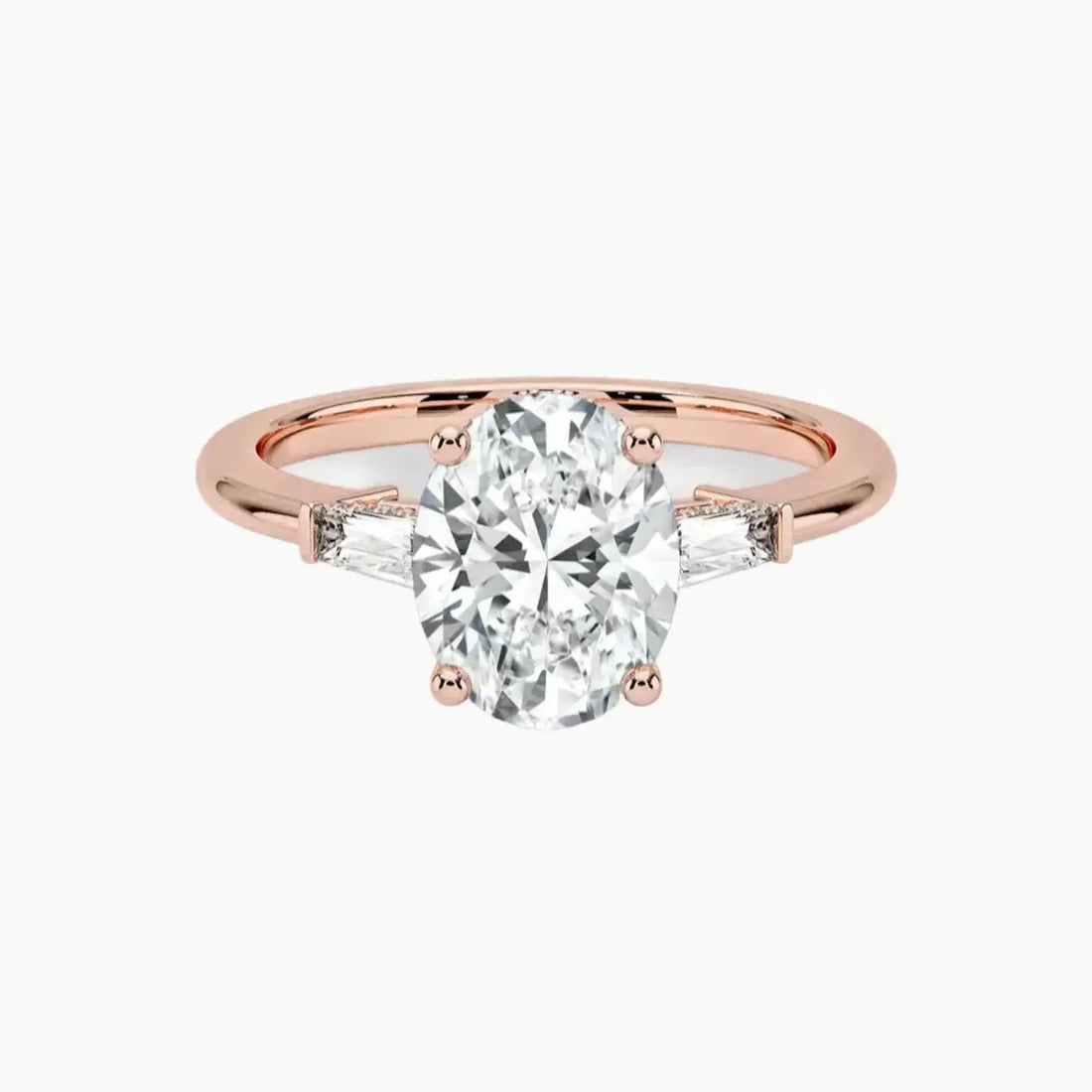 Nyx Oval Hidden Halo 3 Carat Lab Grown Diamond Engagement Ring in 18K Yellow Gold