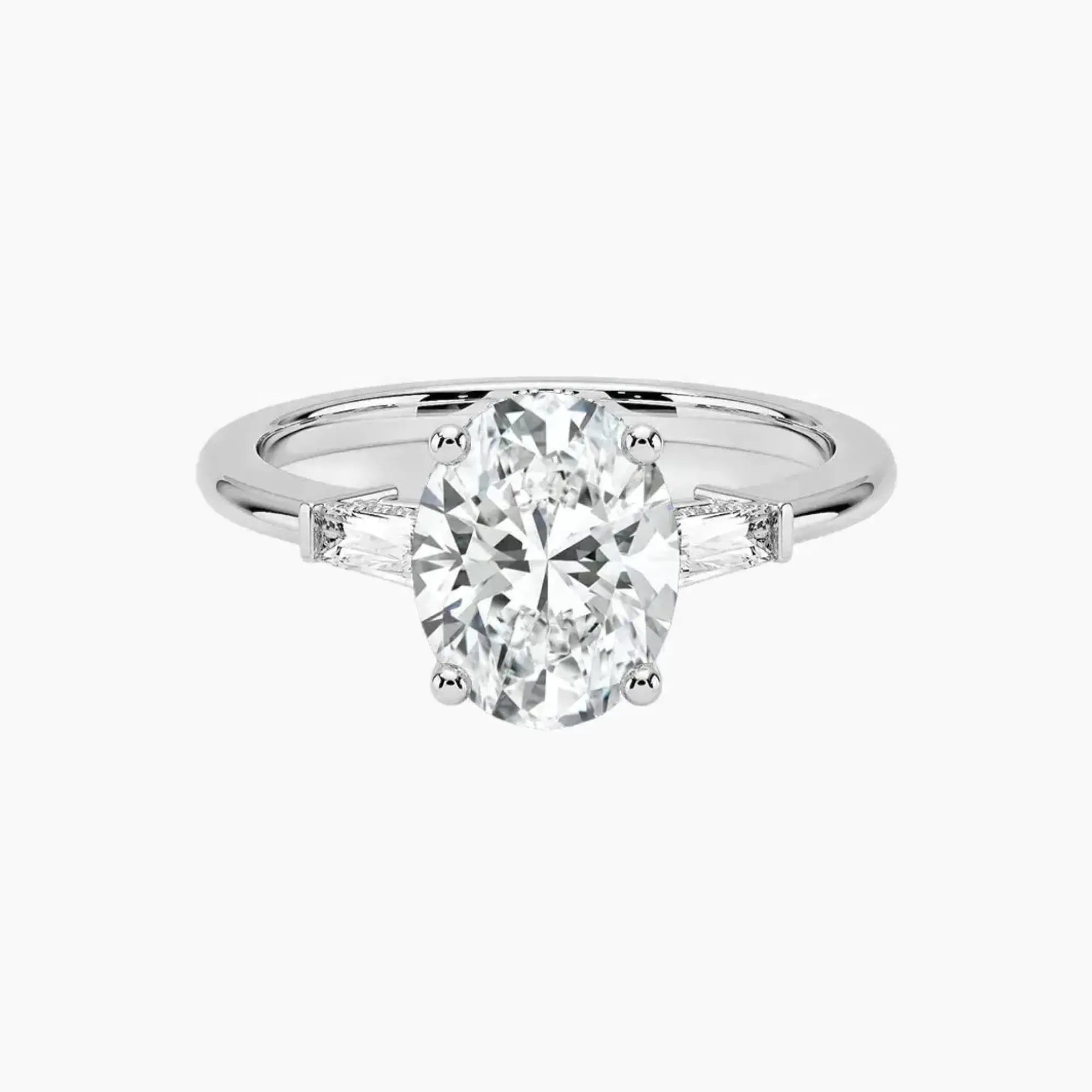 Nyx Oval Hidden Halo 1.5 Carat Lab Grown Diamond Engagement Ring in 18K Yellow Gold