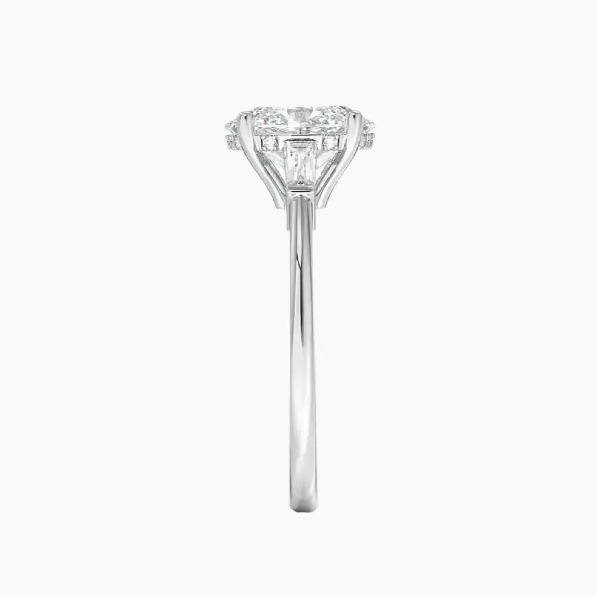 Nyx Oval Hidden Halo 3 Carat Lab Grown Diamond Engagement Ring in 14K Yellow Gold