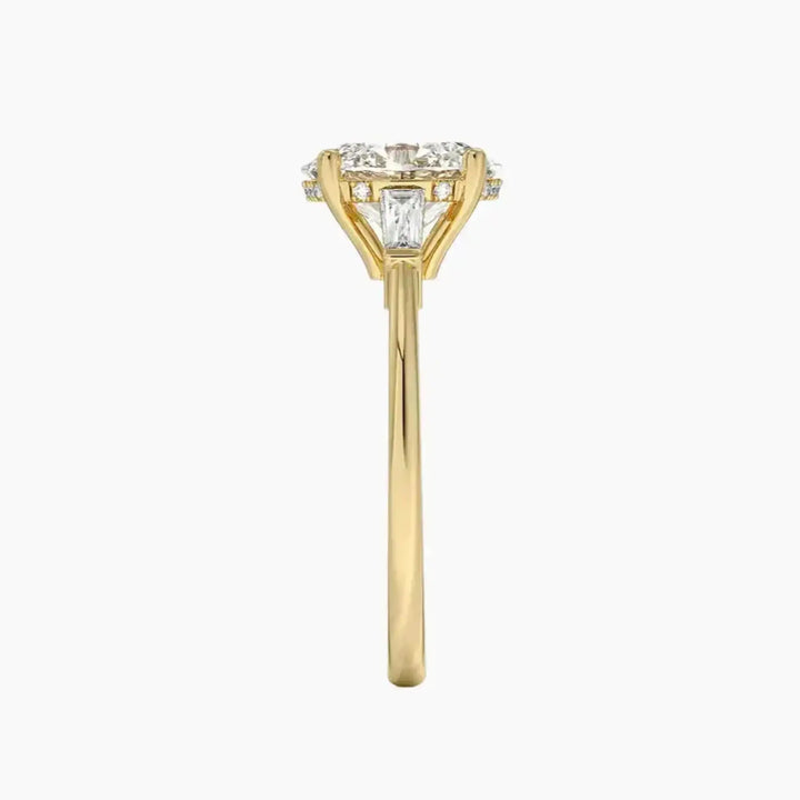 Nyx Oval Hidden Halo 2.5 Carat Lab Grown Diamond Engagement Ring in 18K Rose Gold