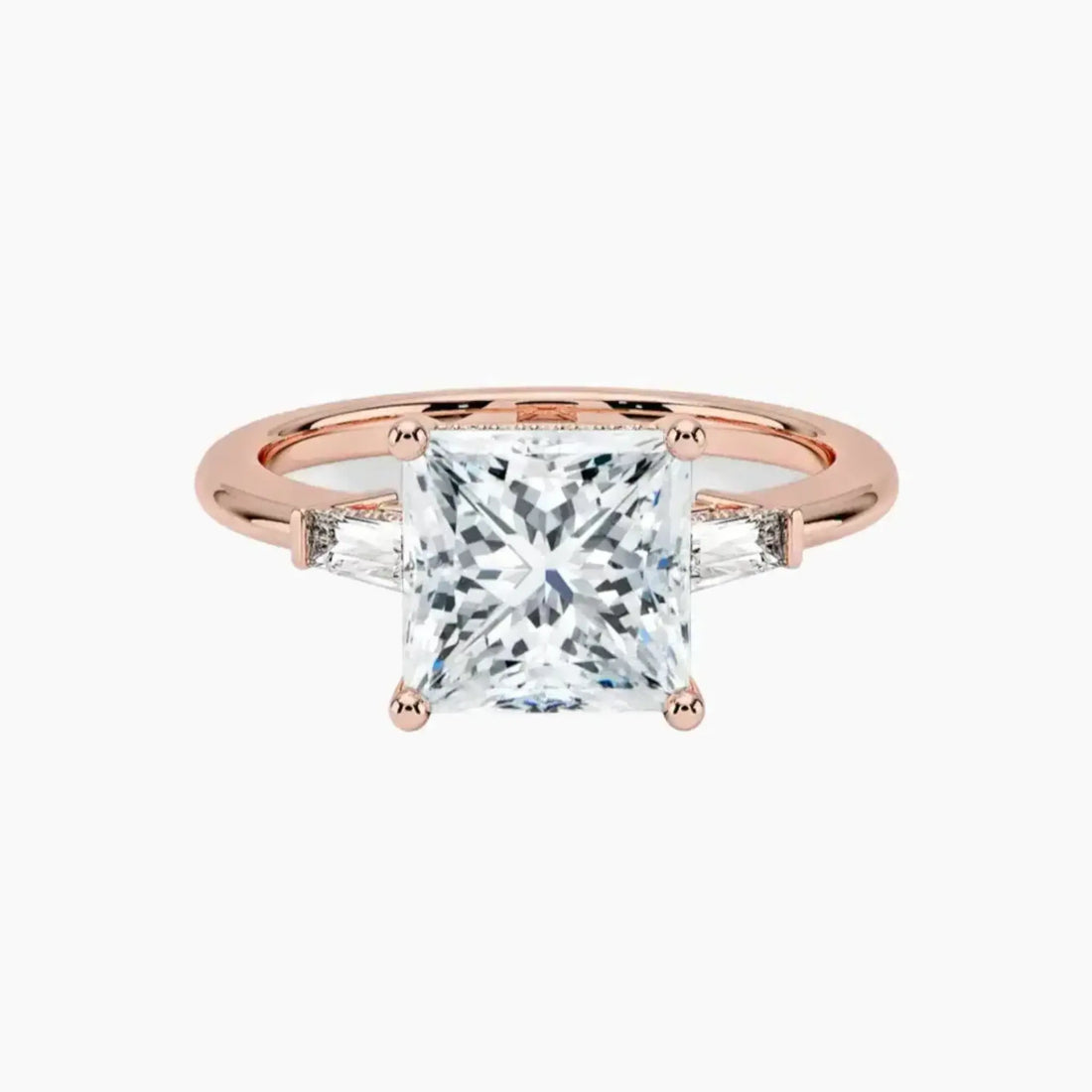 Nyx Princess Hidden Halo Diamond Ring Setting in 18K White Gold