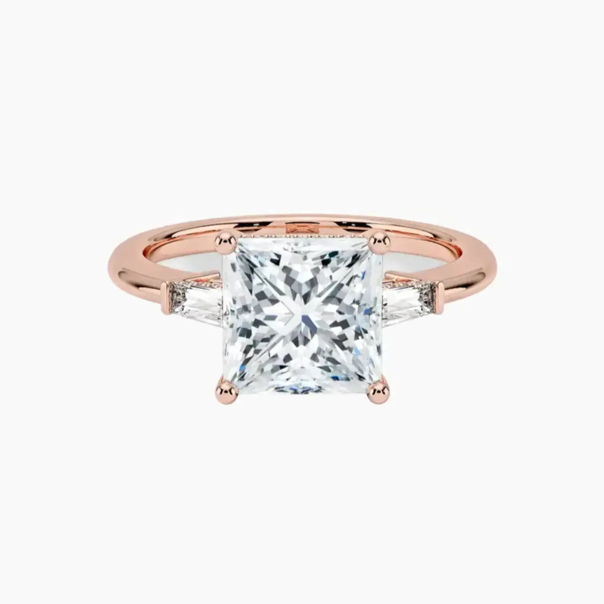 Nyx Princess Hidden Halo 1.5 Carat Lab Grown Diamond Engagement Ring in 18K Rose Gold