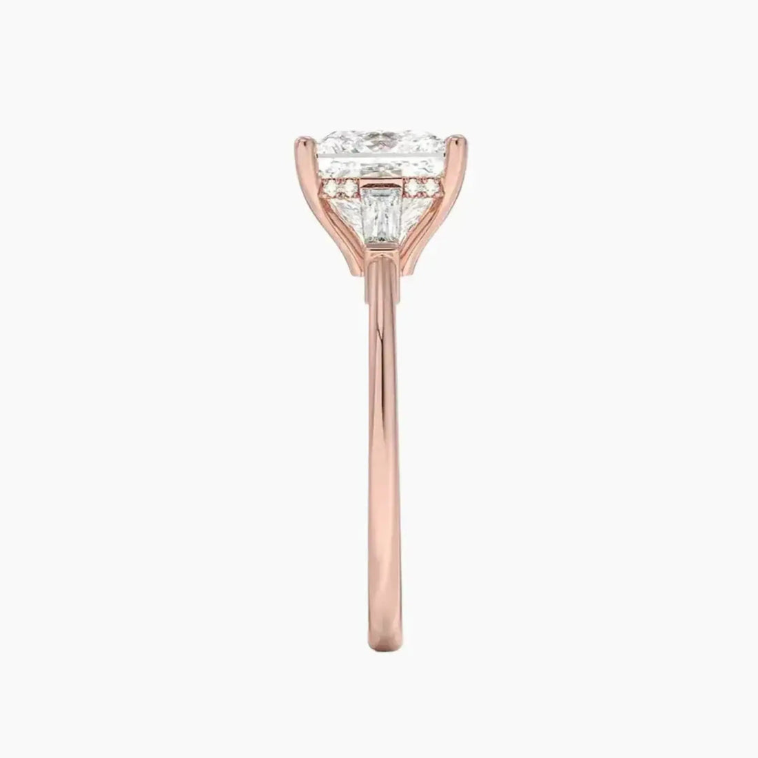 Nyx Princess Hidden Halo 2 Carat Lab Grown Diamond Engagement Ring in 18K White Gold
