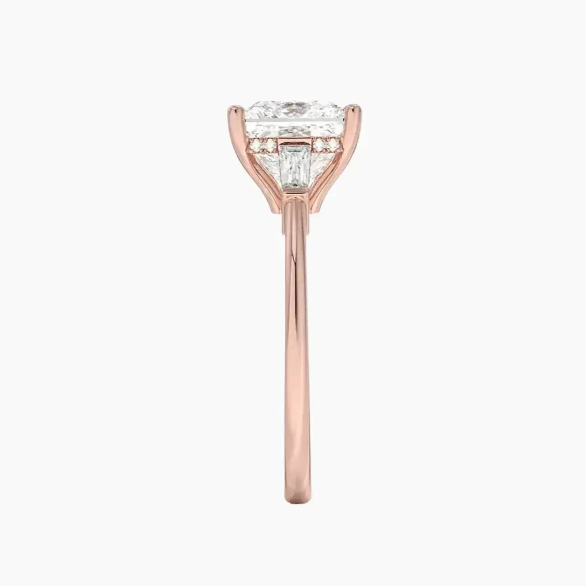 Nyx Princess Hidden Halo 1 Carat Lab Grown Diamond Engagement Ring in 18K White Gold