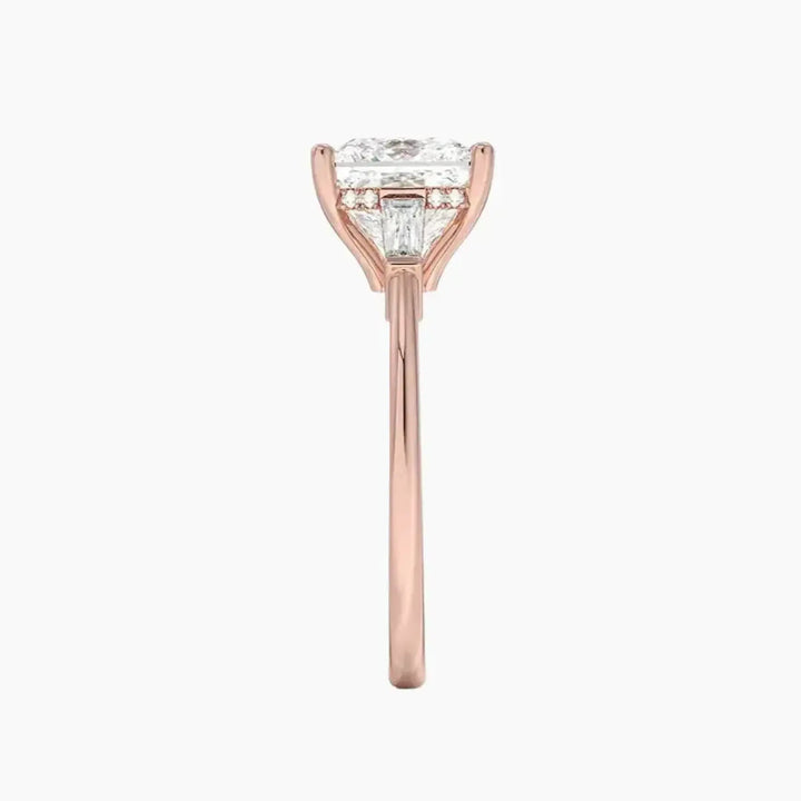 Nyx Princess Hidden Halo 1 Carat Lab Grown Diamond Engagement Ring in 14K Yellow Gold