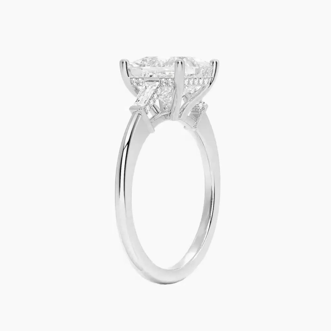 Nyx Princess Hidden Halo 2 Carat Lab Grown Diamond Engagement Ring in 18K Rose Gold