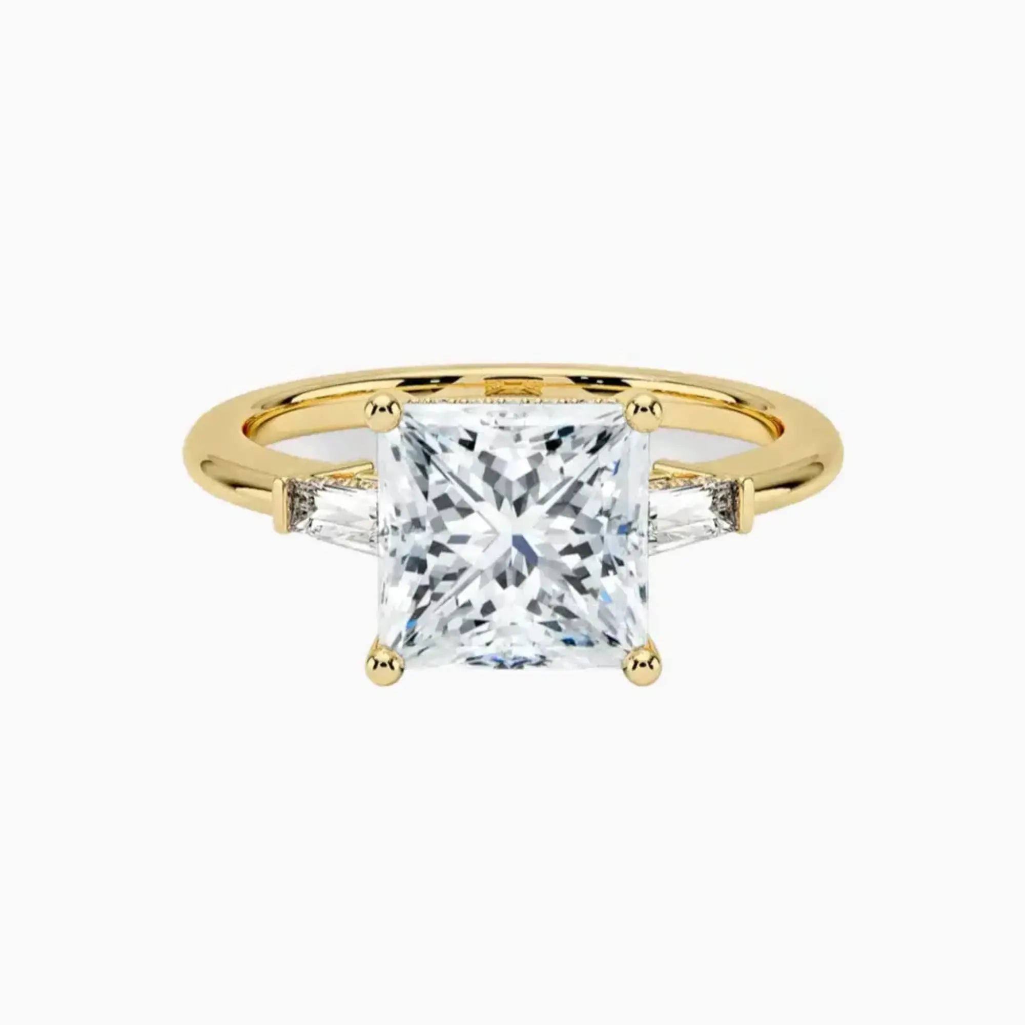 Nyx Princess Hidden Halo Diamond Ring Setting in 18K White Gold