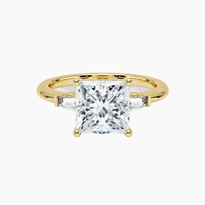 Nyx Princess Hidden Halo 2.5 Carat Lab Grown Diamond Engagement Ring in 18K Yellow Gold