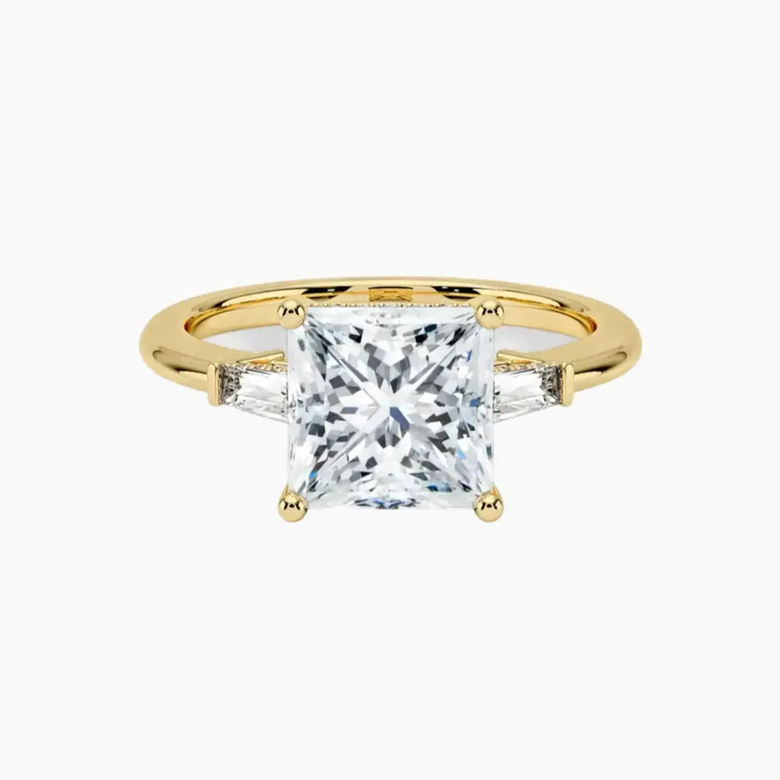 Nyx Princess Hidden Halo 2 Carat Lab Grown Diamond Engagement Ring in 18K White Gold