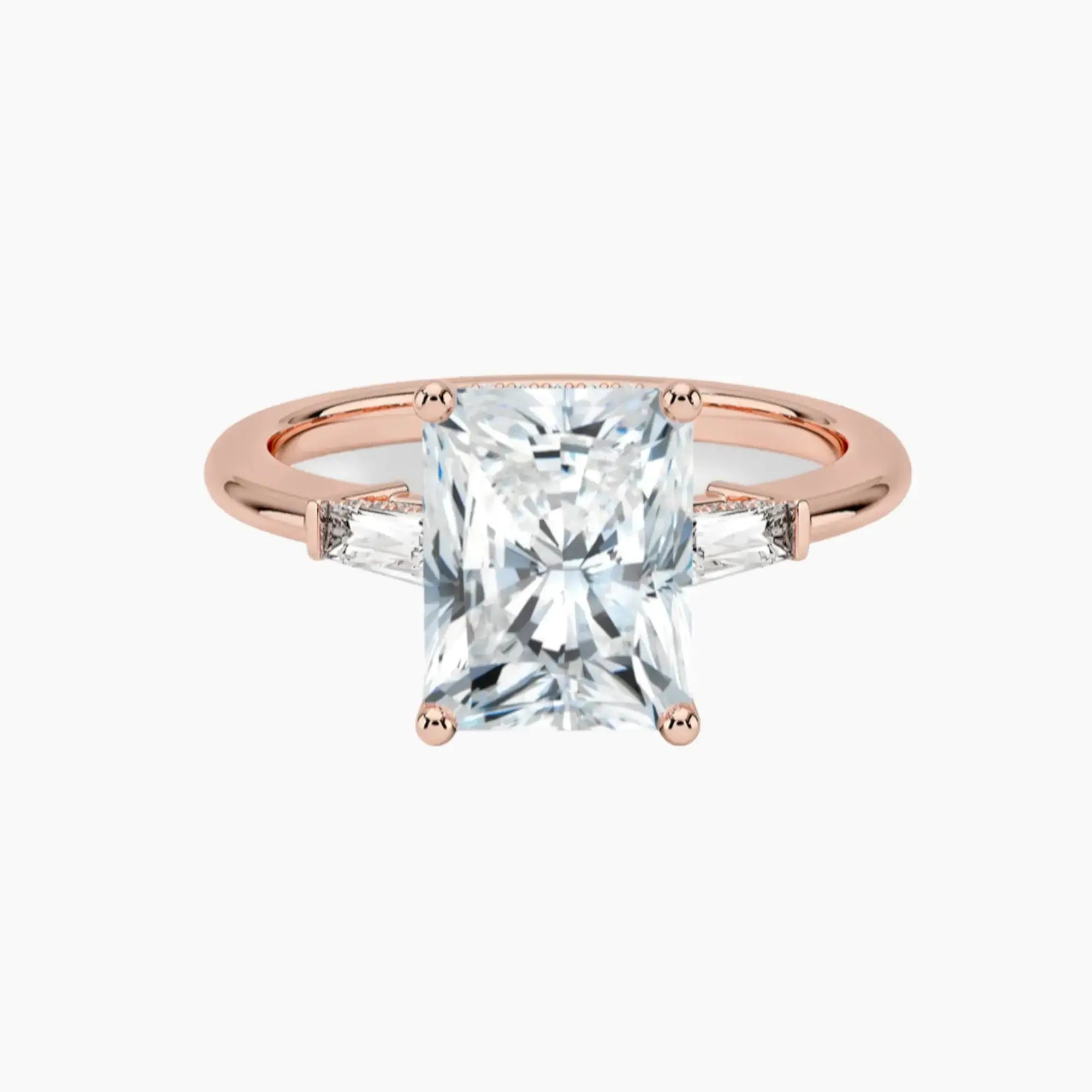 Nyx Radiant Hidden Halo 2.5 Carat Lab Grown Diamond Engagement Ring in 18K Yellow Gold