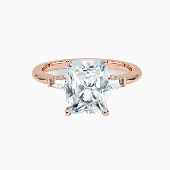 Nyx Radiant Hidden Halo 1.5 Carat Lab Grown Diamond Engagement Ring in 14K Rose Gold